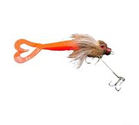 Multi Jointed Fishing Lure Hard Bait, Mouse Shape Swimbait with Curved Twin Tail for Natural Swimming Movement and Steel Wire Double Hooks, 22cm 36g (white)