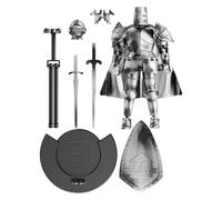 Multi-Jointed Medieval Knight Full Body Model - Flexible Toy Limbs, Detachable Accessories | Poseable Armors Figurine for Desktop Decor, Battle Scene Setup, Fantasy-Themed Living Room Decoration