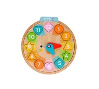 Petit Collage Multi-language + Counting + Colors Wooden Learning Clock
