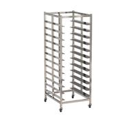 Multi-Layer Bun Pan Bakery Rack,Commercial Mobile Sheet Pan Rack,Stainless Steel Racking Trolley Storage,for Bread Pizza Baking,Load 400kg(12-Tier)