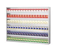 Multi-layer Cigarette Display Rack, Aluminum Alloy Wall Mounted Cabinet for Convenience Store Retail Counter