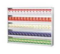 Multi-layer Cigarette Display Rack, Aluminum Alloy Wall Mounted Cabinet for Convenience Store Retail Counter