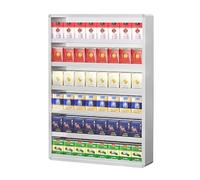 Multi-layer Cigarette Display Rack, Aluminum Alloy Wall Mounted Cabinet for Convenience Store Retail Counter