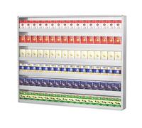 Multi-layer Cigarette Display Rack, Aluminum Alloy Wall Mounted Cabinet for Convenience Store Retail Counter