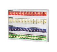 Multi-layer Cigarette Display Rack, Aluminum Alloy Wall Mounted Cabinet for Convenience Store Retail Counter