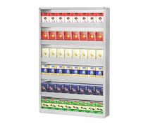 Multi-layer Cigarette Display Rack, Aluminum Alloy Wall Mounted Cabinet for Convenience Store Retail Counter