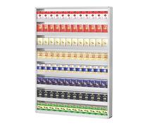 Multi-layer Cigarette Display Rack, Aluminum Alloy Wall Mounted Cabinet for Convenience Store Retail Counter