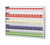 Multi-layer Cigarette Display Rack, Aluminum Alloy Wall Mounted Cabinet for Convenience Store Retail Counter