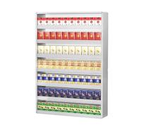 Multi-layer Cigarette Display Rack, Aluminum Alloy Wall Mounted Cabinet for Convenience Store Retail Counter