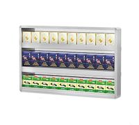 Multi-layer Cigarette Display Rack, Aluminum Alloy Wall Mounted Cabinet for Convenience Store Retail Counter