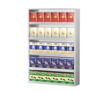 Multi-layer Cigarette Display Rack, Aluminum Alloy Wall Mounted Cabinet for Convenience Store Retail Counter