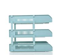 Multi-Layer Desk Document Holder & File Rack - Multifunctional Storage Basket for Office Supplies A4 Paper Simple Desktop Tray (Large)