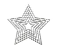 Multi-Layer Die Cutter, Nested Metal Cutting Dies for Card Making Scrapbooking Journaling DIY Crafts, Geometric Shapes,Star Heart Square Flower Frame Hexagon,Embossing Stencils (A)