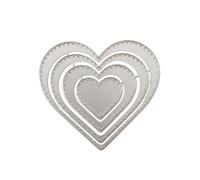 Multi-Layer Die Cutter, Nested Metal Cutting Dies for Card Making Scrapbooking Journaling DIY Crafts, Geometric Shapes,Star Heart Square Flower Frame Hexagon,Embossing Stencils (B)
