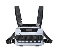 Multi Layer Fishing Chest Bag with MOLLE Design Perfect for Outdoor Activities and Gear Storage (Grey)