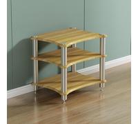 Multi-Layer Floor-Standing HiFi o Rack, Phono Cabinet with Shock-Absing Legs, 60x48x62cm, Light Brown, Perfect for o Equint Sto and Home o Setup