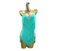 Multi-Layer Fringe Latin Salsa Dress Spaghetti Strap Ballroom Competition Costume Suspenders Cha Cha Dance Outfit