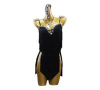 Multi-Layer Fringe Latin Salsa Dress Spaghetti Strap Ballroom Competition Costume Suspenders Cha Cha Dance Outfit