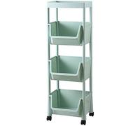 Multi-Layer Fruit and Vegetable Rack with Wheels - Sturdy Storage for Kitchen and Pantry Green Versatile Design for Seasonings and Toys Space-Saving Solution