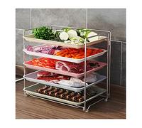 Multi-Layer Fruit Bowl Tray, Wall-Mountable Plate Rack for Side Dishes, Stacking Storage Dishes, Household Hot Pot Dishes