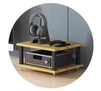 Multi-layer HiFi Rack Stand - Floor-standing Cabinet for Record Player & Media Storage - AV Shelf Unit (Wood Color 40x35x22cm) - Perfect for Home Entertainment