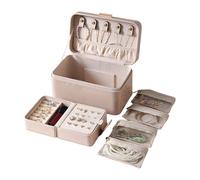 Multi Layer Jewelry Storage Organizers Premium PU Materials Decorative Case with Partition Design for Earring Chains Sturdy Jewelry Storage with Protections