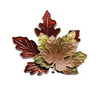 Multi-layer Maple Leaf Enamel Brooch Women's Pin Cartoon Plant Brooch Autumn Fall Leaves Brooch Pin Gift for Thanksgiving Jewelry Accessory
