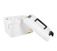 Multi Layer Medicine Storage Box for Home First Aid, White Plastic