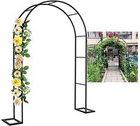 Multi-Layer Metal Flower Display Stand with Bucket, Waterproof Garden Arch Trellis for Climbing Plants, Easy to Install, Plant Holder for Outdoor Decor