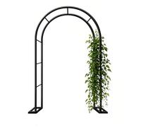 Multi-Layer Metal Plant Display Stand with Bucket - Versatile Outdoor Garden Pergola Wedding Arch, Flower Support Trellis for Patios, Events & Home Décor