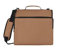 Multi-Layer Organization Zipper Binder, Camel 3 Ring Binder with 14 Inch Laptop Sleeve for Architects