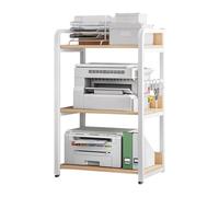 Multi Layer Printer Stand Cart for Home Office 20mm Thick Steel Frame Compact Storage Solution for Printers Scanners and Faxes 80x35x90cm Space Saving Design