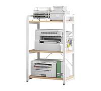 Multi Layer Printer Stand Cart with 20mm Steel Frame Compact Storage Solution for Home Office Fits Scanner & Fax Small Footprint (60x35x90cm)