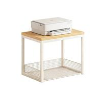 Multi-Layer Printer Stand with Lockable Wheels Under Desk Printer Cart Stablefor Fax & 3D Printers White (14.5 x 11.8 in)