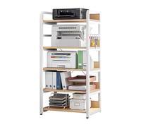 Multi-Layer Printer Stand with Steel Frame, 20mm Thick, Storage Shelf for Printer, Scanner, Books & Files - 80x35x140cm nization Solution