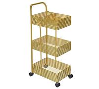 Multi Layer Rolling Kitchen Trolley Cart 3 Tier Storage on Wheels for Bathroom Kitchen Bedroom Versatile Household Utility Rack