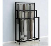 Multi-Layer Scarf Display Rack on Wheels Textile Fabric Storage Stand for Retail Stores & Exhibitions Mobile Scarf Organizer for Easy Access and Showcase
