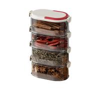 Multi-Layer Sealed Organizer, Stackable Storage Box with Clear Window,Kitchen Storage Containers,Spices Organiser,Multi-Layer Sealed Food Organizer,Box with Easy Lids for Cereal