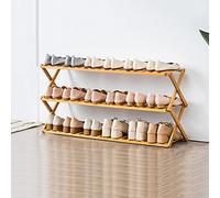 Multi-Layer Shoe Rack Pliable Closet with Free Installation 3-Tier Shoe Storage Simple Design 98x25x46cm (39x10x18inch) - Perfect for Home & Entryway