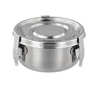 Multi layer stainless steel picnic box with sealed leak proof storage, container for fresh food preservation at picnics, work, or school meals (10CM)