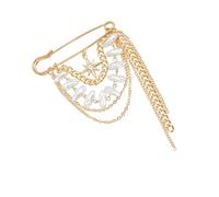 Multi Layer Stylish Eight Pointed Star Tassels Brooch Lightweight Sweater Shawl Clip Alloy Jewelry Accessory Elegant Evening Dress Brooch