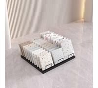 Multi-Layer Tile Display Rack for Trade Shows and Desktops, Features Card Slots for Glass and Quartz Stone Samples