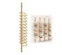 Multi-Layer Tile Display Stand with Wall Mount, Metal Storage Rack for Building Material and Craft Show Samples