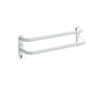 Multi-Layer Towel Rack Holder - Wall-Mounted Towel Rail in White/Black/Grey Double 30cm Bathroom Accessories with Hooks for Efficient Towel Organization