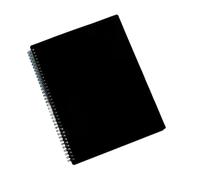 Multi-Layer Transparent A4 Music Score Folder Piano Sheet Clipboard Document Exam Paper Organizer for Musicians and Band(Black 40pages)