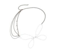 Multi Layer Waist Chain Belly Chain With Butterfly Charm And Round Pearls Stylish Body Jewelry For Special Occasion Women's Elegant Waist Decoration
