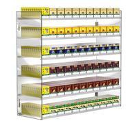 Multi-Layer Wall Mounted Display Cabinet with Auto Push Feature for Retail Store Organization