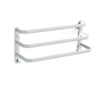 Multi-Layer Wall-Mounted Towel Rack - Stylish White/Black/Grey Bathroom Towel Holder with Hooks - Space-Saving Towel Rail for Efficient Organization (30 cm White 3 Tiers)