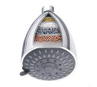 Multi-Layer Water Purifying Showerhead with Replaceable Filter Cartridge Multiple Spray Options from Mist to Rain Durable Design for Healthier Skin and Hair