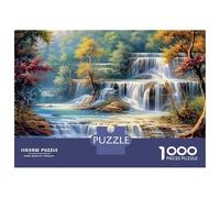Multi Layer Waterfall Autumn Forest Jigsaw Puzzle for Adults 1000 Piece Jigsaw Puzzle Paper Puzzle Game Relaxation Home Gift Decor Family 38x26cm/1000pcs